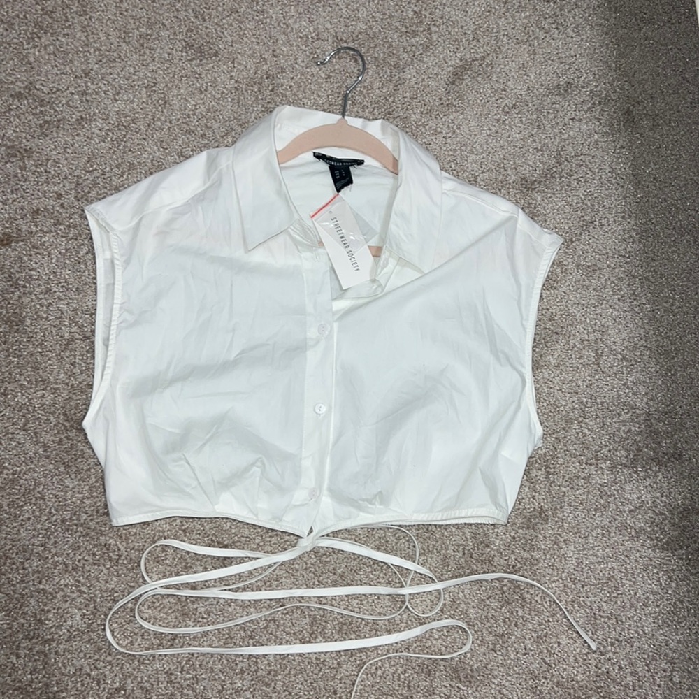 Streetwear society white blouse NWT
